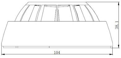JTWB-ZOF-GW602DEx點(diǎn)型感溫火災(zāi)探測器外形結(jié)構(gòu)示意圖